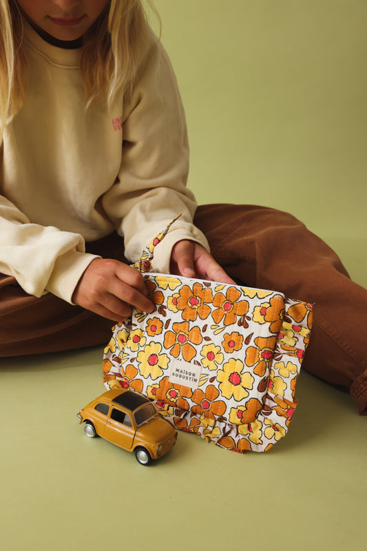 Petite Pochette Flower doré