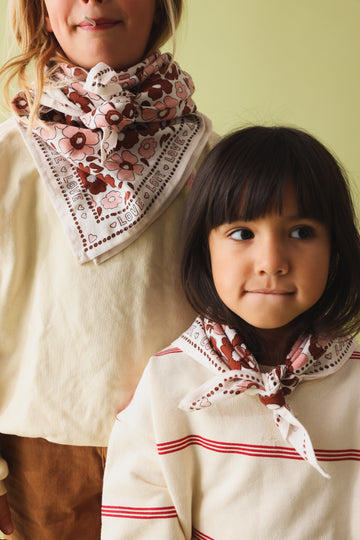 Duo Foulard Matchy Matchy 1 grand et 1 petit Flower brown