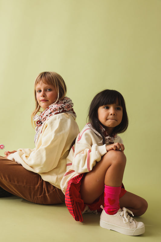 Duo Foulard Matchy Matchy 1 grand et 1 petit Flower brown