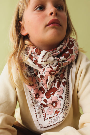 Foulard Adulte Flower brown
