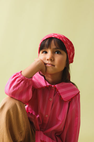 Foulard Bébé Enfant Cow-boy fushia