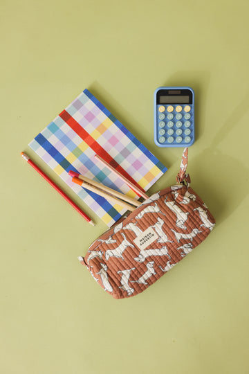 Trousse Écolier Teckel brown