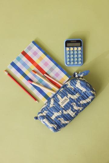Trousse Écolier Teckel blue