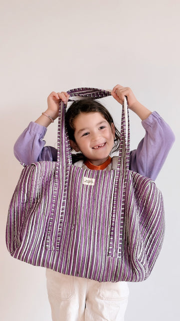 Sac Week end Stripe Purple