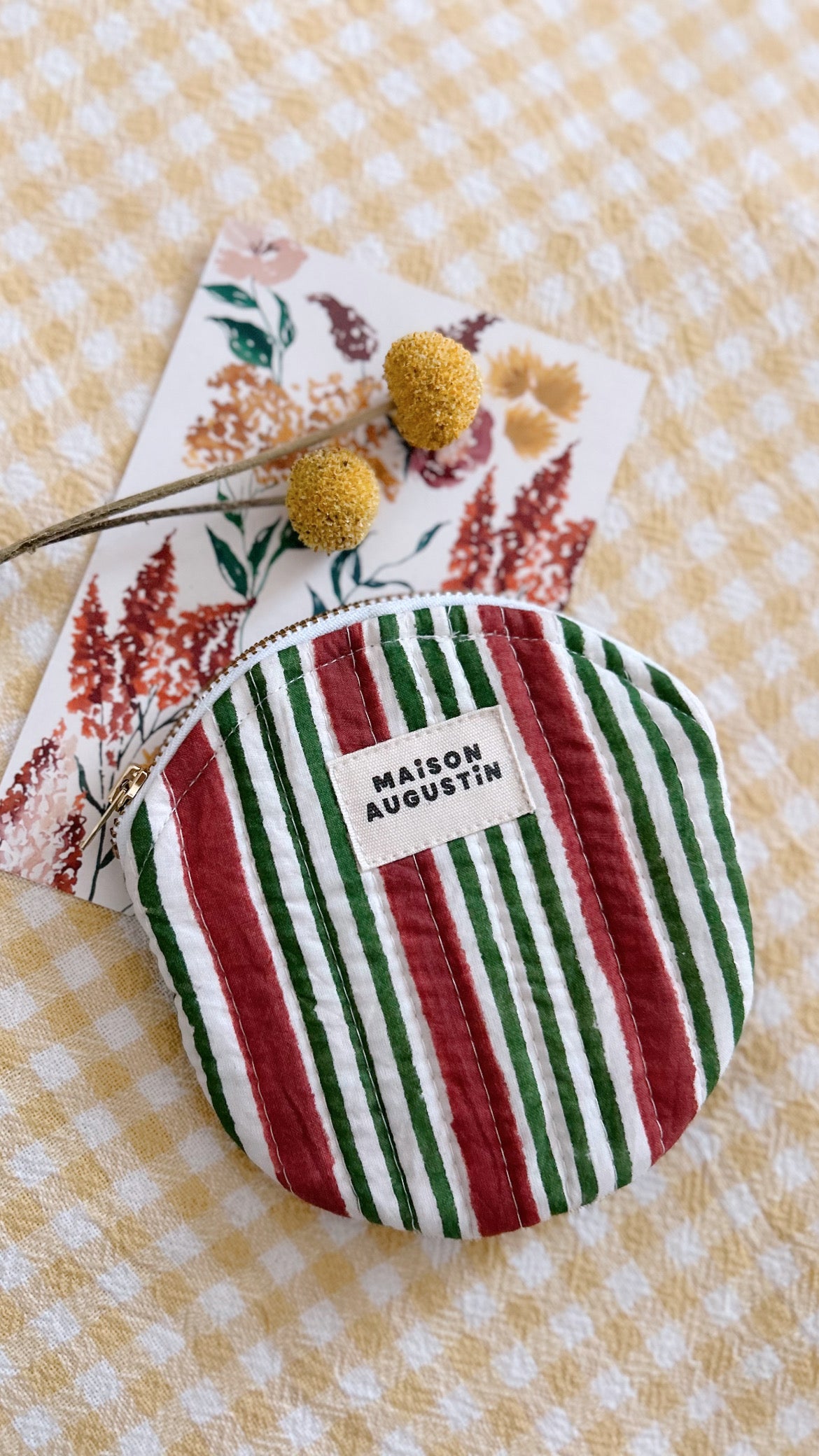Porte Monnaie Stripe Brique