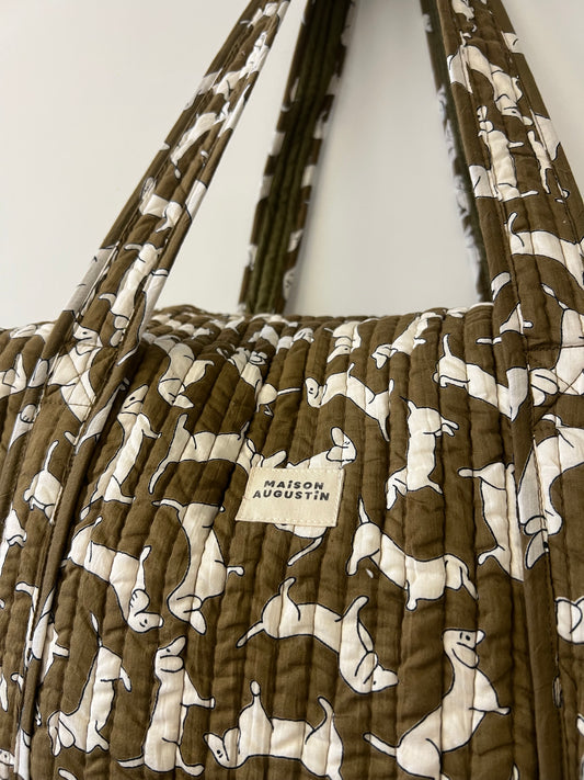 Sac Week end Teckel Kaki