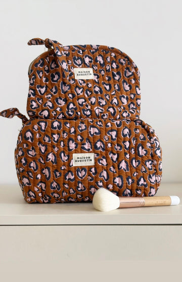 Trousse make up leo camel