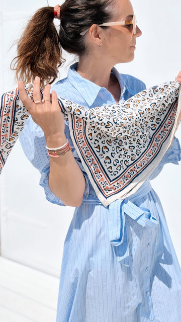 Foulard Adulte Léo Navy 100cm