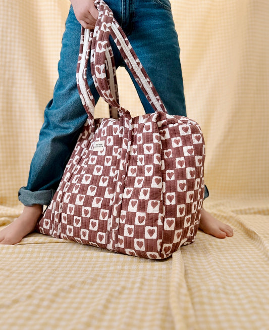 Sac Week end Coeur Prune