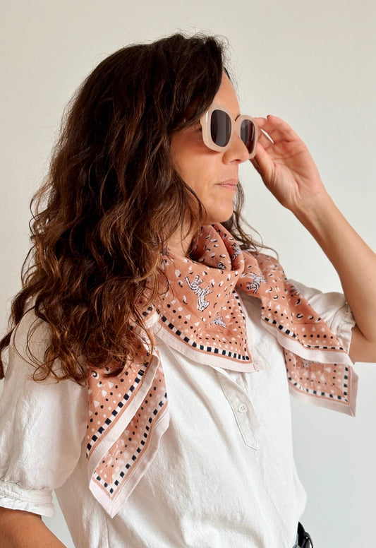 Foulard Adulte Zebra Beige