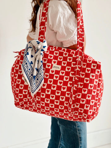 Sac Week end Coeur Rubis