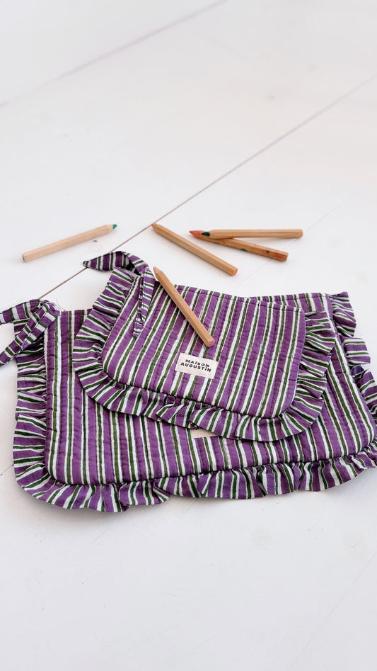 Petite Pochette Stripe Purple
