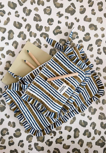 Grande Pochette Stripe Kaki