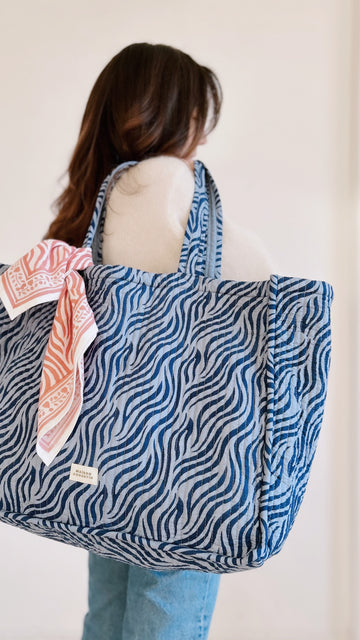 Cabas Zebre Indigo