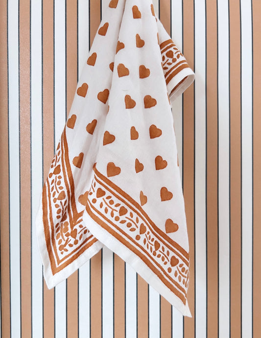 Foulard Bébé Enfant Love Cannelle 50cm