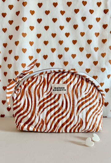 Trousse Make up Zebre camel