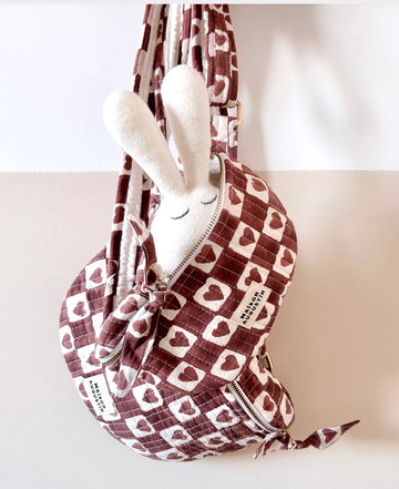 Sac Banane Kids Coeur Prune