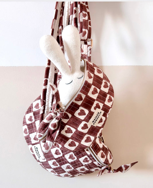 Sac Banane Coeur Prune Mum