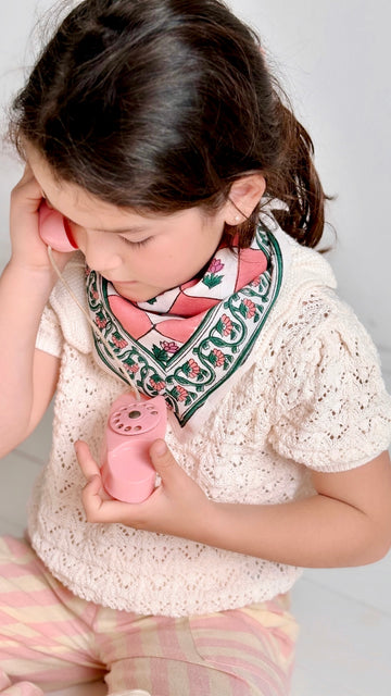 Foulard Bébé Enfant Flo Pink 50 cm