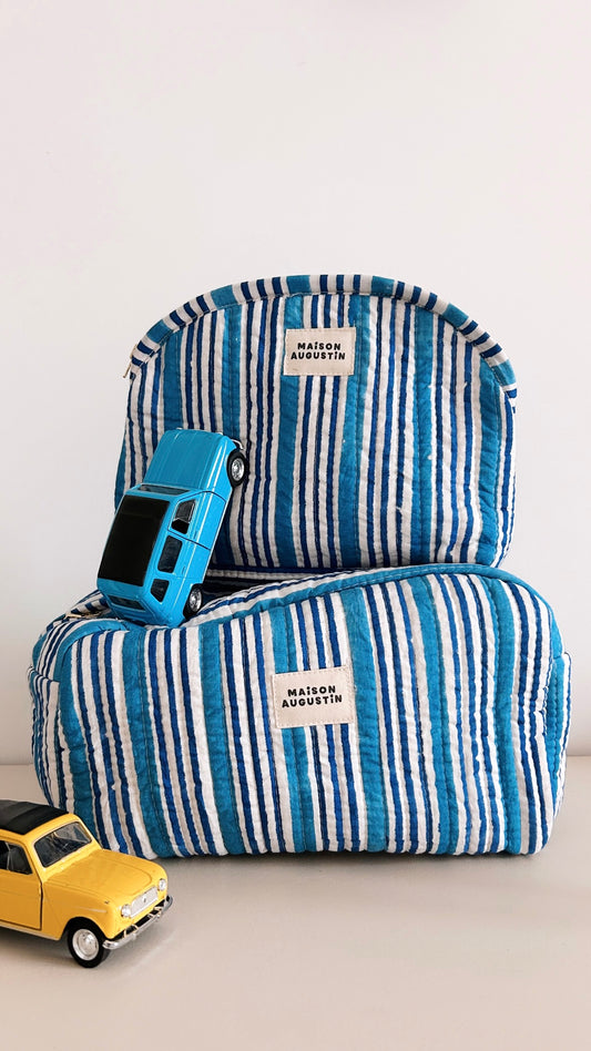 Trousse de toilette Stripe Bleu