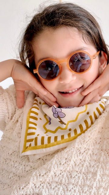 Foulard Bébé Enfant Purple Bloom